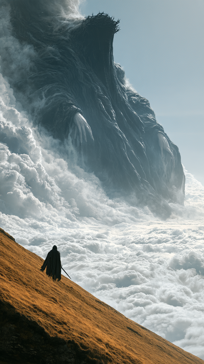 Cloud Wave Titan Rising And Knight ColossalCreatures
